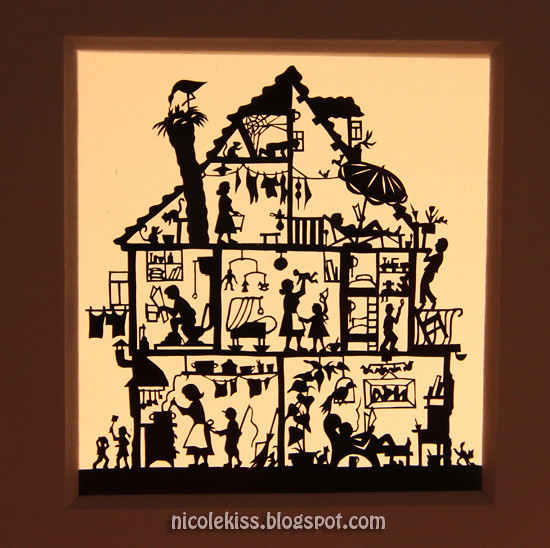 mini house paper cutout