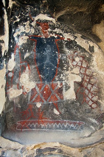 The ancient Chumash people drew pictographs inside caves found throughout the Los Padres. Photo credit: Forest Service photo