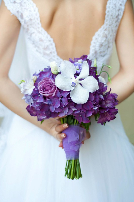 purple & lavender bride bouquet - buchet mireasa mov - lila