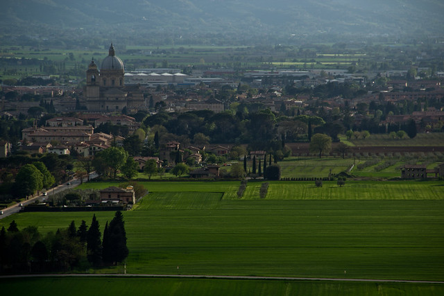 Assisi - Cathedral and Fields