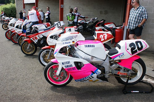 Les Yamaha du team Ferry Brouwer... sauf la rose fluo !
