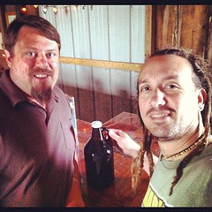 Mike Brenner of Brenner Brewing Co. and his Bacon Bomb Rauchbier