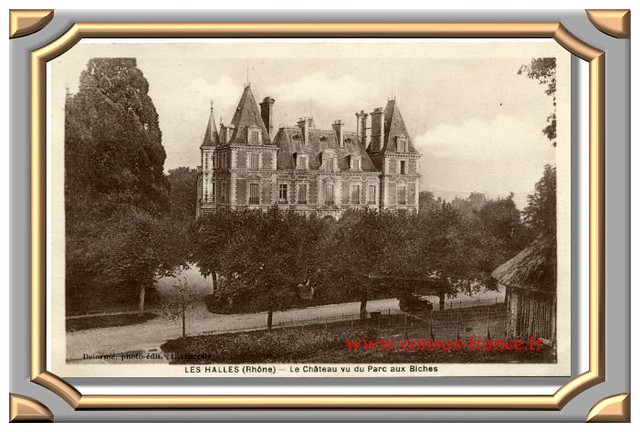 LES HALLES (Rhône) - Le Château vu du parc des biches -70-150