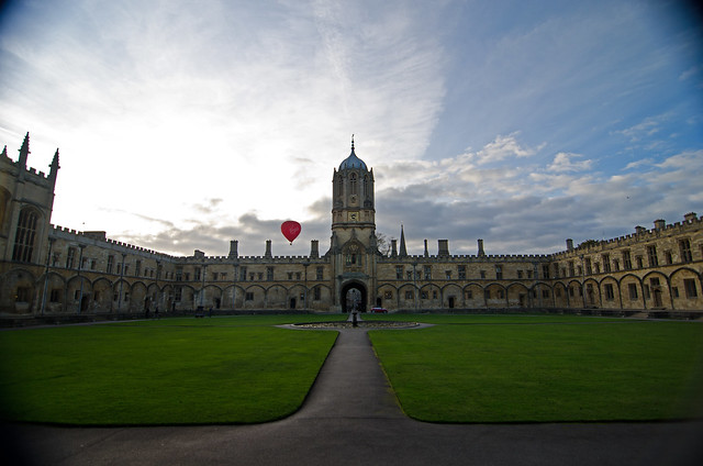 christ church oxford england united kingdom university virgin mobile hot air balloon