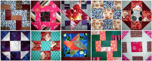 Quilting Gallery - Beginner's Quilt Along - 2 of each of the first 5 blocks