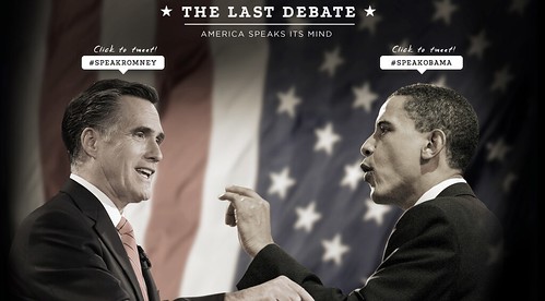 Obama and Romney in The Last Debate