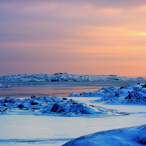 無料写真素材|自然風景|朝焼け・夕焼け|海|雪