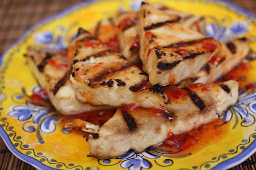 Grilled Tofu with Sweet Chili Sauce