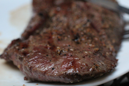 Steak cooked perfectly - medium rare!