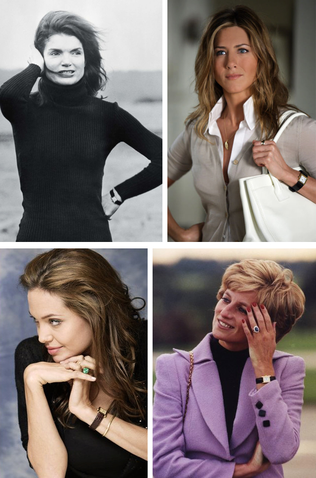 wearing a cartier tank watch-style icons-celebrities
