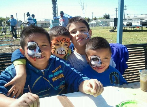 A Kids Zone added fun with face painting and other activities during planting at the Urban Tilth Edible Forest in Richmond, Calif. Other highlights were the community barbeque and a “make your own soda” used to teach children how much sugar goes into their favorite beverage.