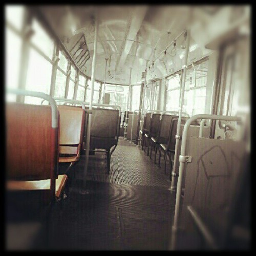 Pic: An empty trolley. . I feel a bit uncomfortable.. #photooftheday #Life #instagood #comments #comment #follow #followback #instamood #instadaily #dailylife #rustical #old #recent #instagram #transportation #tram #subway #strassenbahn #tourist #tourism  by cooling // Living Vienna