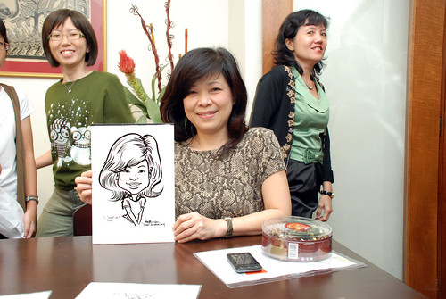 Caricature live sketching for Marks & Clerk Singapore LLP Christmas Party - 1