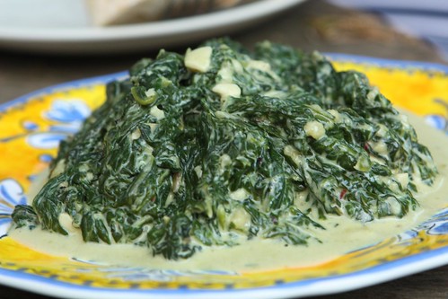 Creamed Chard and Spinach