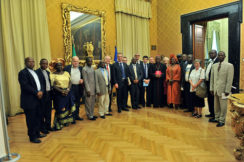 Visita alla Camera della delegazione dalla Nigeria con Mons. Ignatius Kaigama