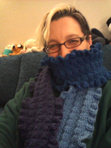 Night and Day crochet scarf