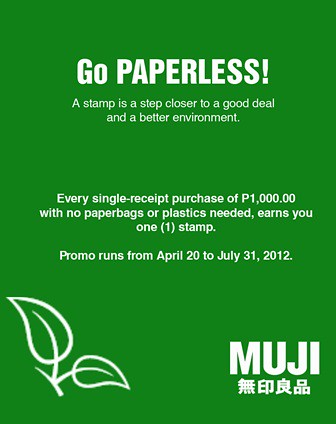 Muji Go Paperless promo
