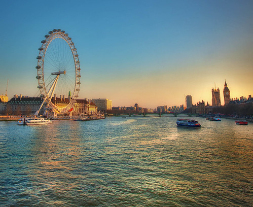 The London Eye and Thames Embankment (HDR) by eFRAME.co.uk