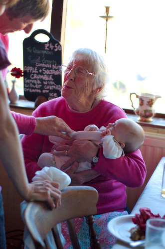 Granny and cute baby