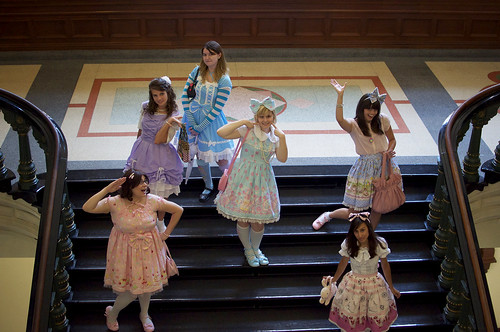 Lolitas on Stairs