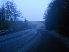 Almost daybreak at the summit of the Mist-Clatskanie Highway