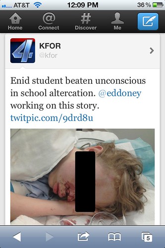 Hospitalized Enid Student Photo Shared on Facebook & Twitter