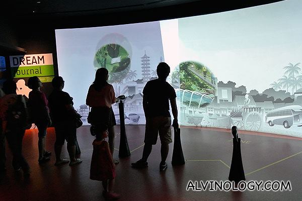 Interactive gallery in the Singapore Flyer