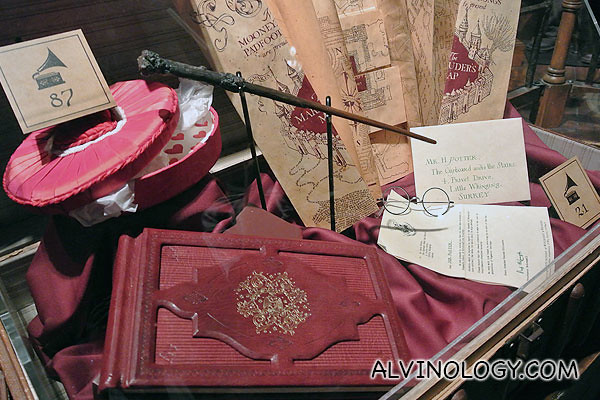 Harry's wand, glasses and other items