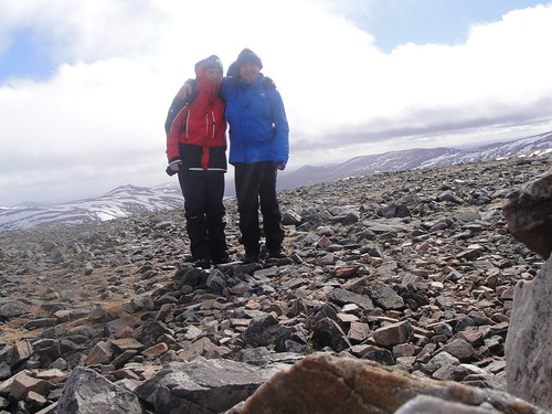 Herbie and I on the summit of An Socach, Cairngorms