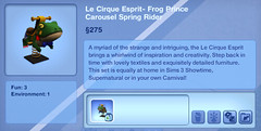 Le Cirque Esprit- Frog Prince Carousel Spring Rider