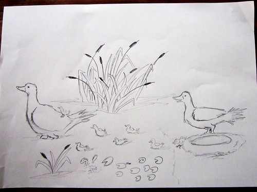Duck drawing by YaYa