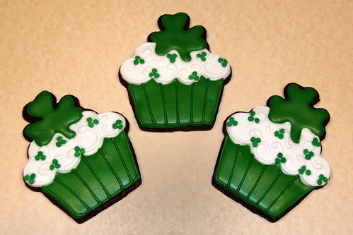 St. Patrick's Day Cupcake Cookies