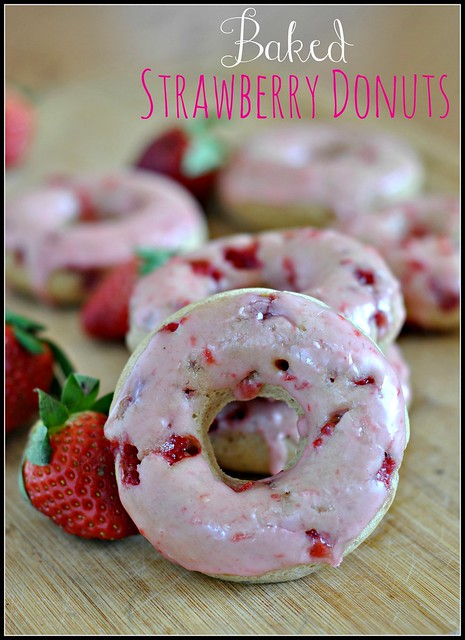 Baked Strawberry Donuts 1