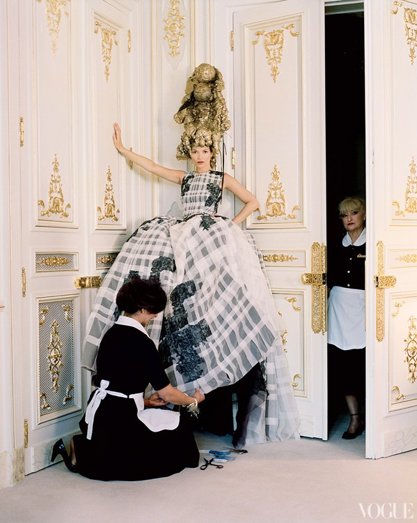 Checking Out - Vogue America, April 2012 — Kate Moss by Tim Walker and styling by Grace Coddington