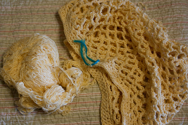 WIP:  Crochet Mesh Bag