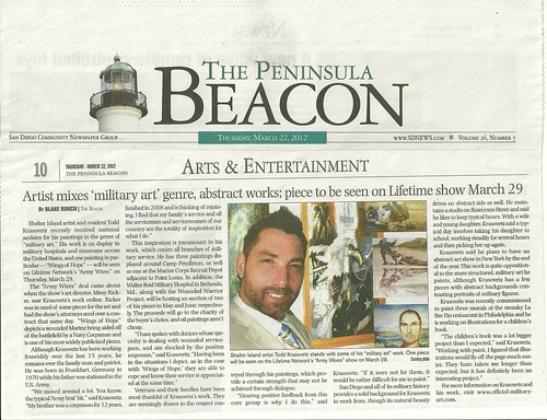 News Publication Artist Todd Krasovetz the Beacon Peninsula article March 20120001