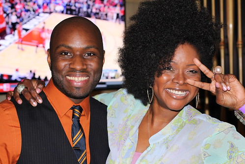 Anslem Samuel & Abiola Abrams at Black Enterprise Magazine 40/40 Party