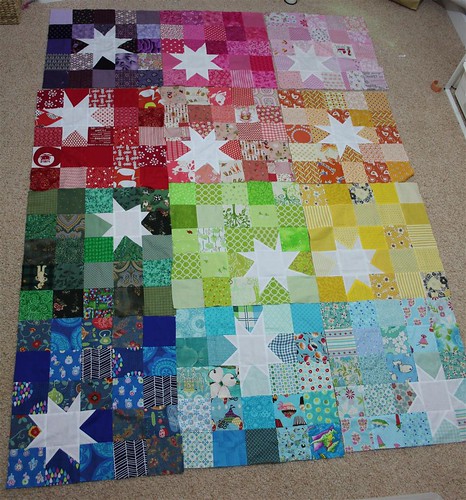 YAY all my reverse rainbow starburst blocks are here!!