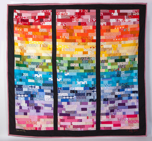 Rainbow wedding quilt