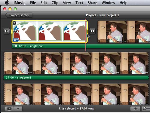 1.1 second offset in iMovie