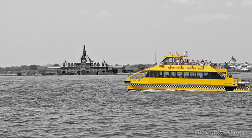 water taxi bw by Alida's Photos