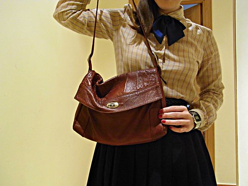 bolso marrón vintage