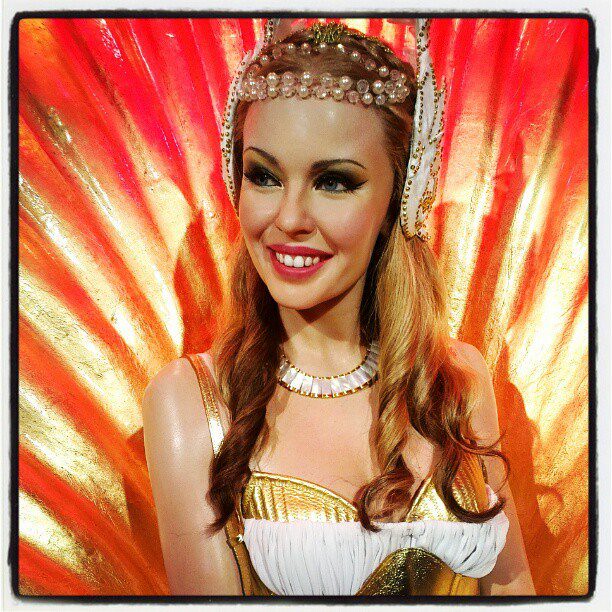 The gorgeous Australian celebrity, Kylie Minogue at Madame Tussauds Sydney