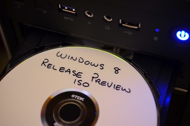 Installing Windows 8 Release Preview.