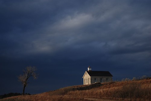 Light on Prairie Schoolhouse  by Get The Flick