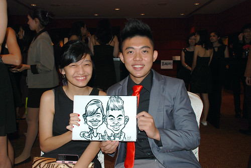 Caricature live sketching for Serangoon Junior College Prom Night - 2