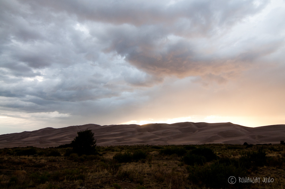 Sunset at the great sand dunes