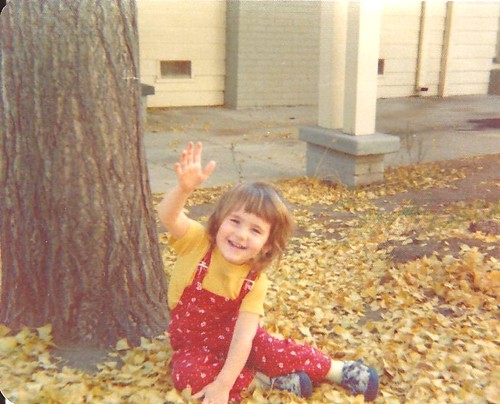 under the gingko tree about 38 yrs ago. :)