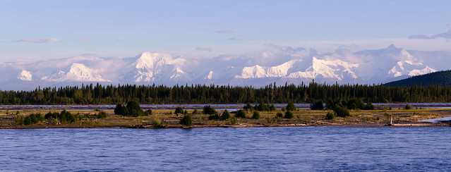 Panorama: Tanana River and Alaska Range