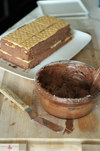 Chocolate Peanut Butter Ice Box Cake